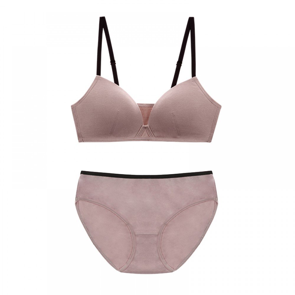 comfortlab IndiPink Cotton Basic Bralette & Panty Set